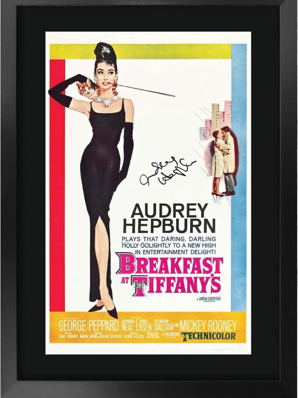 Audrey Hepburn Framed Autograph Picture - Breakfast at Tiffany's Movie